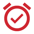 red alarm clock icon
